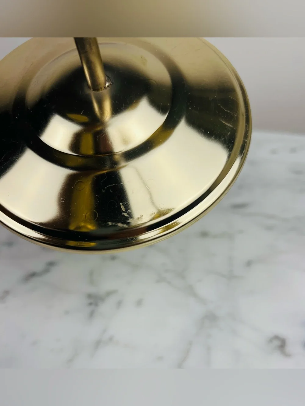 Vintage MCM Mid-Century Modern Brass & Wood Five-Arm Candelabra